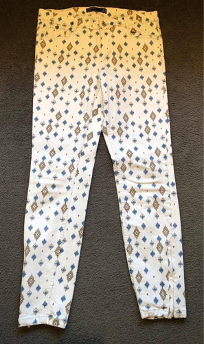 Jean Zara Estampado Talle Eur40/usa8 Una Sola Puesta