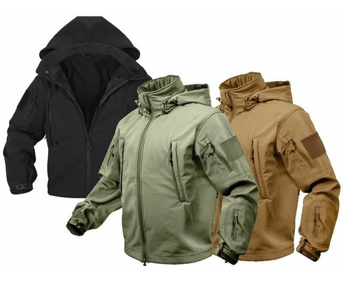 Campera Táctica Softshell Negra, Verde Y Khaki L Xl Xxl