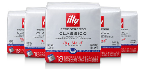 90 Cápsulas Illy Iperespresso, Café Illy Blend, Lungo