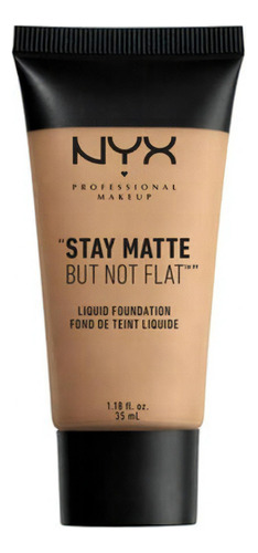 Base de maquillaje líquida NYX Professional Makeup Stay Mate But Not Flat tono medium beige