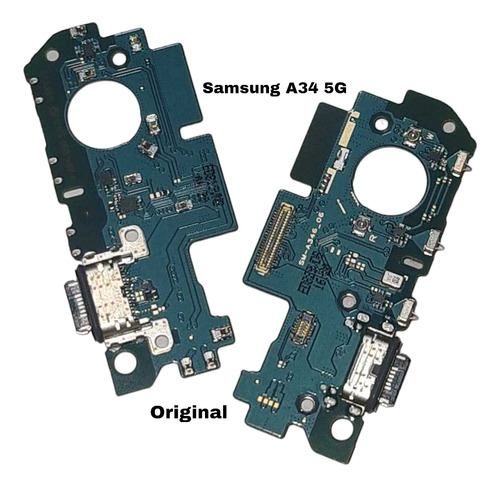 Flex Placa Pin De Carga Micrófono Samsung A34 5g Original 