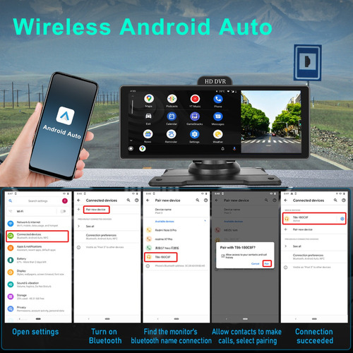Sistema Inalámbrico Android Auto Bt Apple Airplay Stereo De