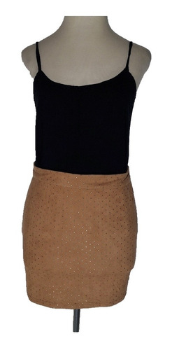 Minifalda Mujer Gamuzada Elastizada Moda Sar M9961