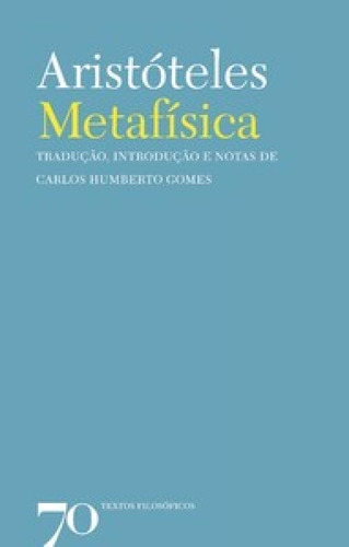 Metafísica, de Aristóteles., capa mole em português