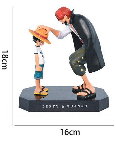 Figura de acción Boneco One Piece, Shanks E Luffy, 18 cm