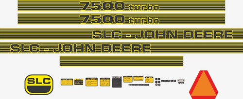 Kit Adesivo Decalque Colheitadeira Slc John Deere 7500 Turbo