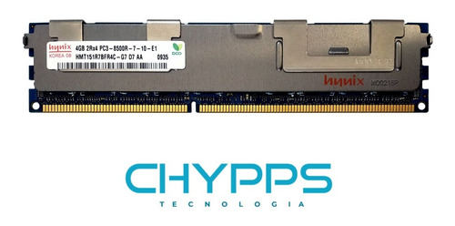 Imagem 1 de 1 de Memoria P/ Servidor Hynix 4gb Pc3 8500r Hmt151r7bfr4c-g7