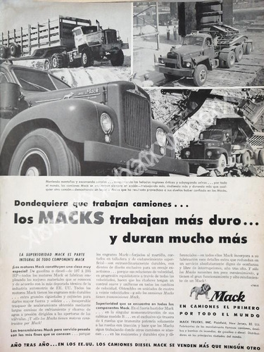 Cartel Retro Camiones Trailer Mack 1957/769