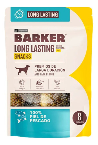 Barker Long Lasting Snacks - Piel De Pescado X 2 Bolsa