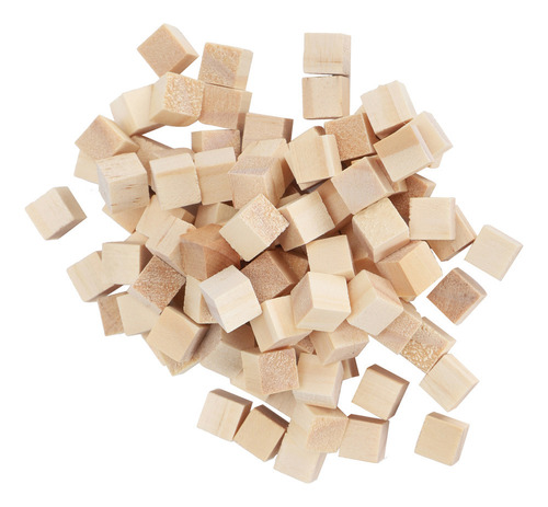 Nuevo 1 100 Unidades Cubos De Madera, Bloques Cuadrados De