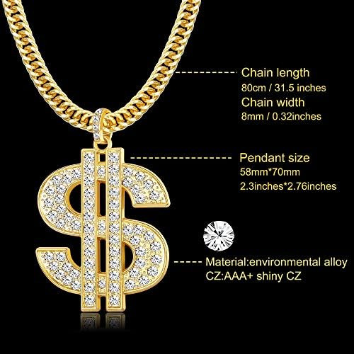 Loyallook 2pcs Cadena Chapada En Oro De 18 Quilates Con De Y