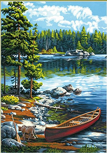 Dimensiones Canoe Lake Paint By Numbers Craft Kit, 14&#...