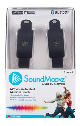 Imagen 4 de 7 de Pulseras Sound Moovz Color Negro Para Bailar 66005