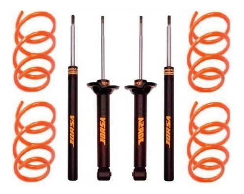 Kit (4) Espirales Ag Xtreme + Kit(4)vastago Corto Jorsa Gol