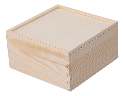 Caja De Almacenamiento De Madera Para Dulces De 15x15x8cm