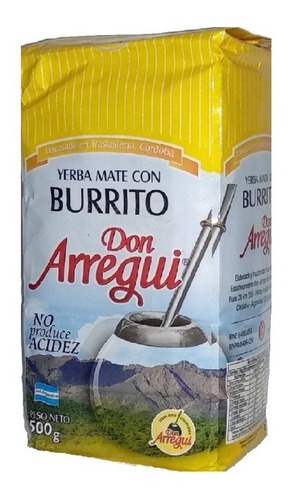 Don Arregui burrito yerba mate 500g