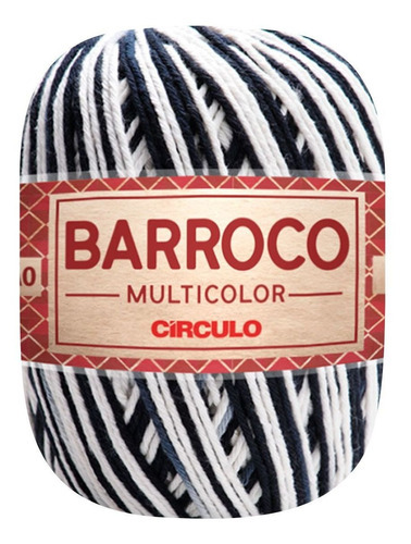 Barbante Barroco Multicolor Linha De Crochê 6 Fios 400gr Cor Zebra