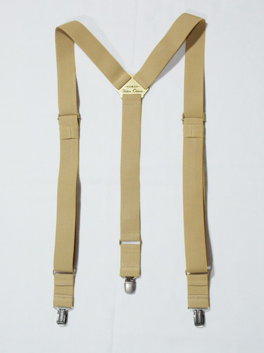 Tirador Pantalón Suspenders Pinza Madison Beige Bronce 3cm