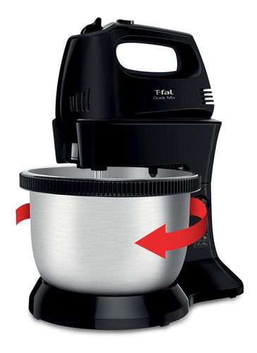 Batidora De Mano Con Bowl T-fal Quickmix T Color Negro 110V