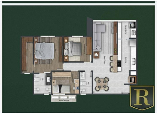 Apartamento Para Venda Em Guarapuava, Santa Cruz, 3 Dormitórios, 1 Suíte, 2 Banheiros, 2 Vagas - _2-1136428