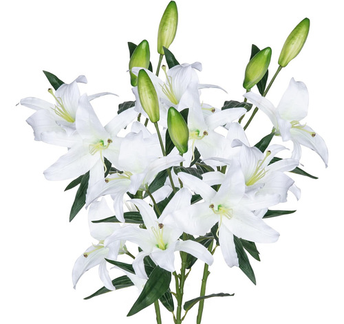 Ramo A Granel De Flores Artificiales Lily Con Tallos Largos