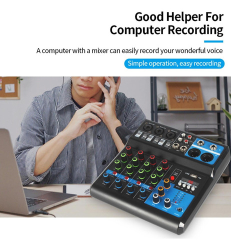 A Mezclador Digital Mini Mixer Dj Sound Mixer