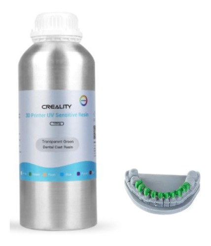 Resina Creality Casteable Dental Verde Transparente 1kg