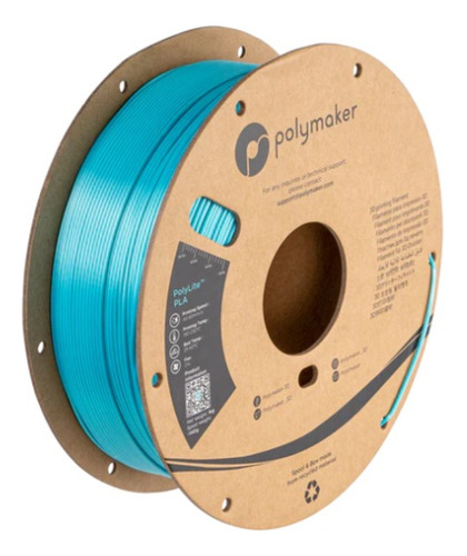 Filamento Polymaker Polylite Pla Silk Colors, 1.75mm - 1kg Color Light blue