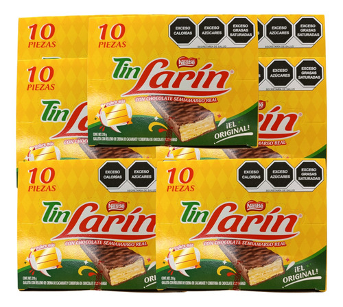 Tin Larín 50pz Chocolate Galleta Y Crema Cachuate Nestle