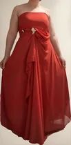 Comprar Vestido Rojo Largo De Fiesta Quince O Madrina Boda T.4 Chico