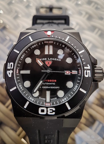 Relógio Automático Swiss Legend Abyssos Preto Mergulho 1000m