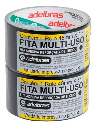 Fita Multi-uso Adesiva Silver Tape 48mm X 5m - Contém 2 Und