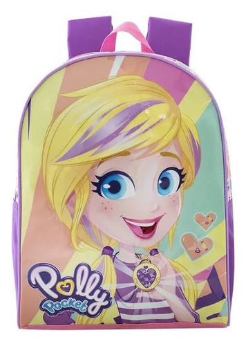 Mochila De Costas Polly Pocket Roxa Produto Original