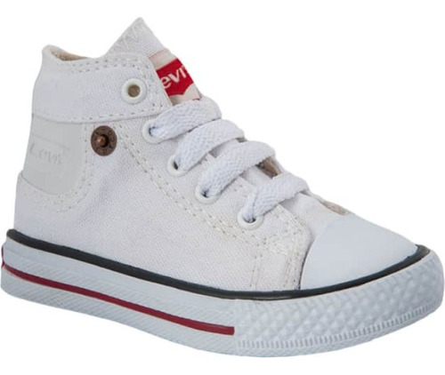 Tenis Casual Textil Lona Levi's 207 Blanco Niños