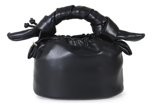 Bolsa Bucket Para Mujer Cloe Con Jareta Color Negro