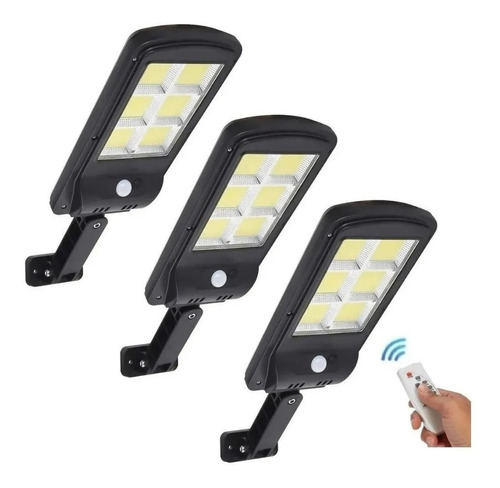 Pack 3 Focos Led Solar  Luminaria Panel Sensor 