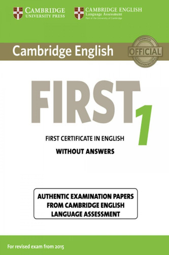 Libro: Cambridge English First 1 Revised Exam Student Withou
