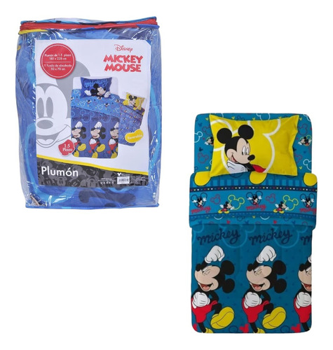 Set Plumón Reversible + Juego De Sábanas - Monadas Disney