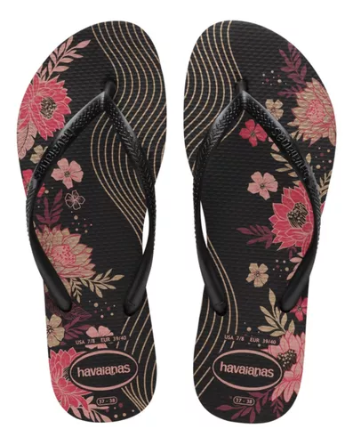 Chinelo Havaianas Slim Organic Original Feminino Florido