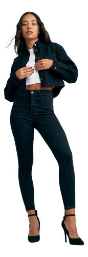 Jeans Súper Skinny Regular Atmosphere Dnm Indigo Mujer Zar4