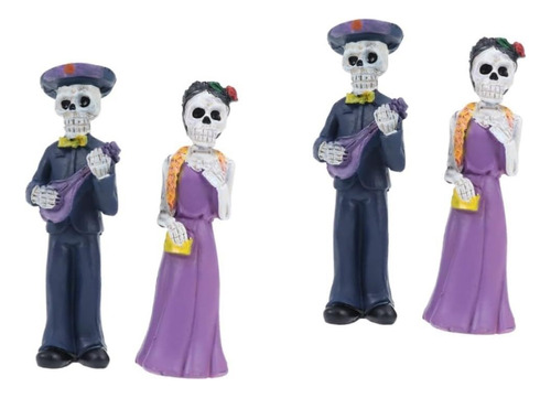 4 Piezas Pareja Adorno Esculturas Figuras Estatuilla Mini