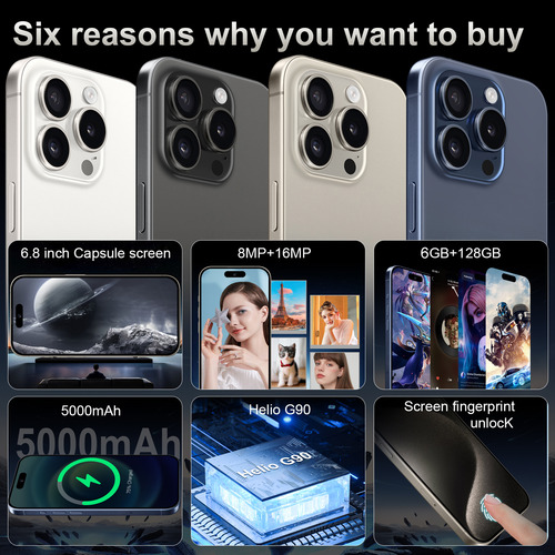 G15 Pro Unlocked Cell Phone 128gb+6gb 5g Dual Sim Smartphone Android 11 5000mah