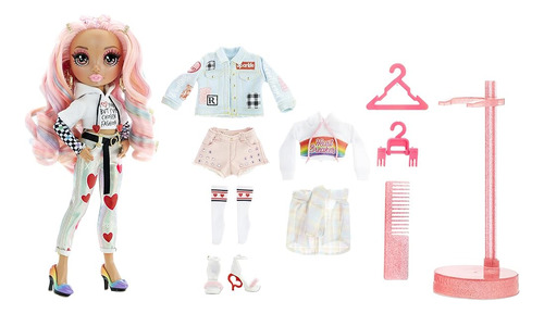 Rainbow High Kia Hart Fashion Doll Con 2 Conjuntos Y Accesor