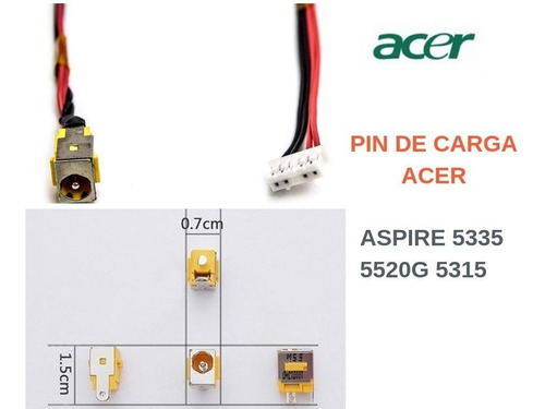 Imagen 4 de 8 de Pin De Carga Power Jack Laptop Hp Acer Dell Toshiba Sony Asu