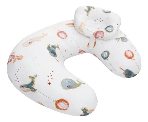 Almohada De Lactancia Diseño Liso, Cojín Para Amamantar En U Color Blanco Lisa Ballena