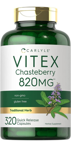 Vitex Fruit Chasteberry 820 Mg 320 Cápsulas Armonia Hormonal Sabor Sin sabor