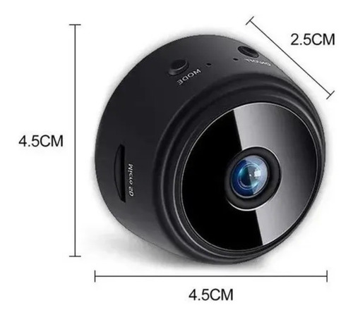 Imagen 3 de 6 de Mini Cámara Espía A9 Hd 1080p Ip Wifi Visión Nocturna Imán