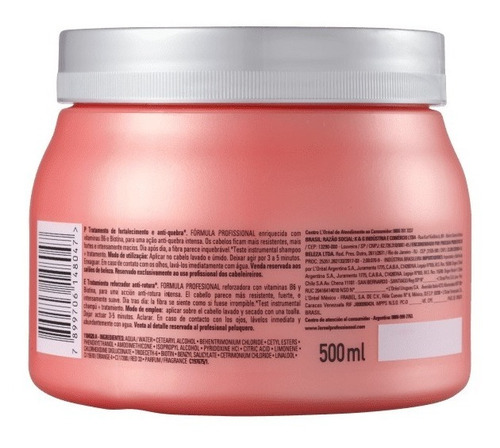 Imagem 2 de 3 de Loreal Professionnel Inforcer Serie Expert - Máscara 500ml