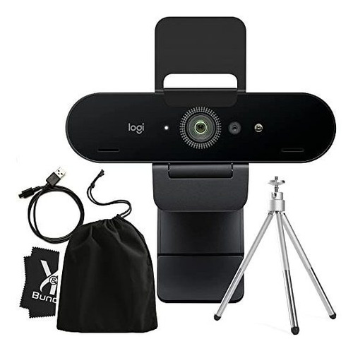 Kit Camara Web Y&r Brio 4k Wide Angle + Tripie -negro