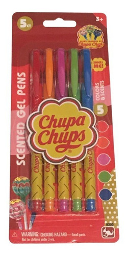 Marcadores Chupa Chups Perfumados Punta Fina Pack X5 